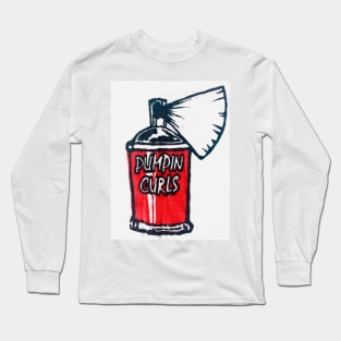 Pumpin Curls Grafitti Spray Can Long Sleeve T-Shirt